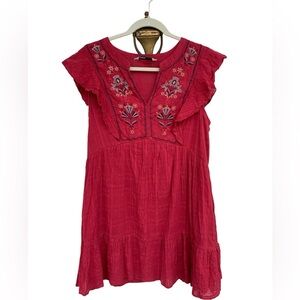 Sonoma red boho dress size L